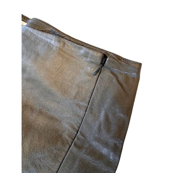 NWT Grey Bagatelle 100% Genuine Leather Straight Leg Pants Sz 14 Vintage Chic - Picture 4 of 10